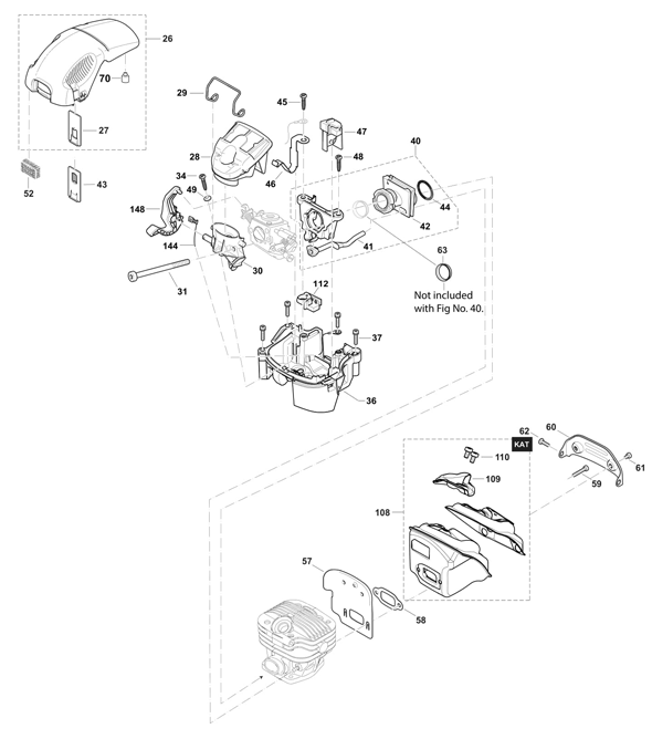 Diagram 2 Diagram and Parts List for DCS5121REG  Makita Chainsaw