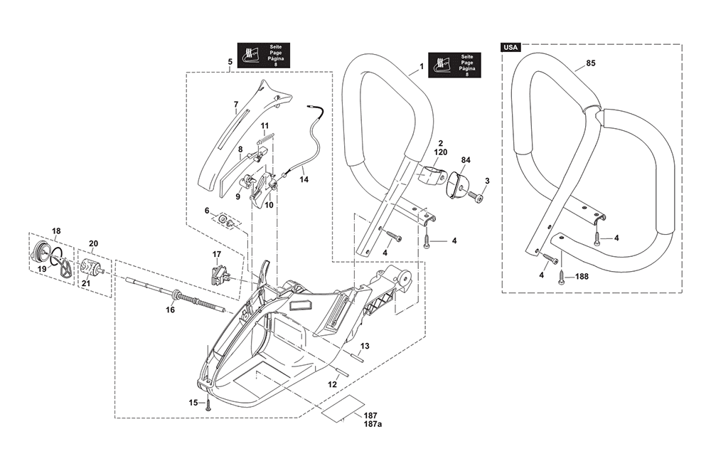 Page 9 Diagram and Parts List for DCS6400H  Makita Saw