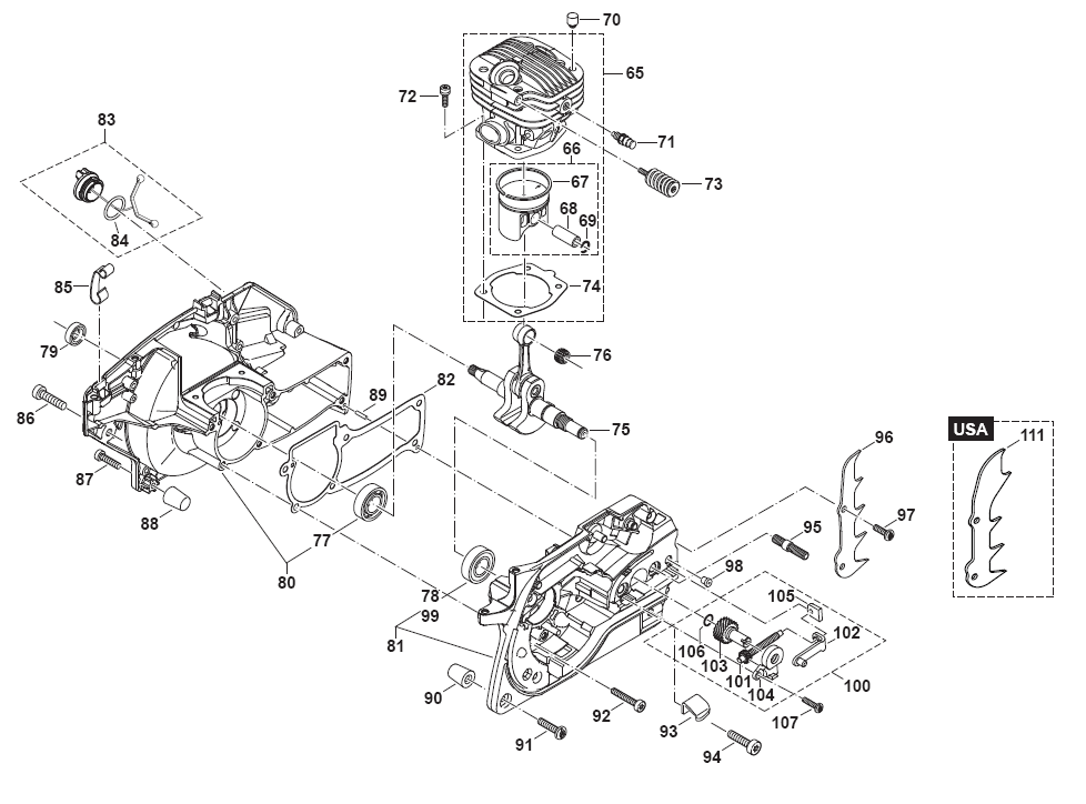 Page 2 Diagram and Parts List for PS-460  Makita Saw
