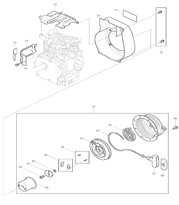 Page D Diagram and Parts List for EW300R  Makita Water Pump