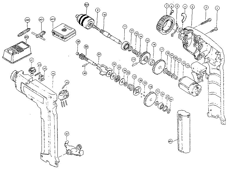 Gear Assembly Diagram and Parts List for 6093WD  Makita Cordless Drill