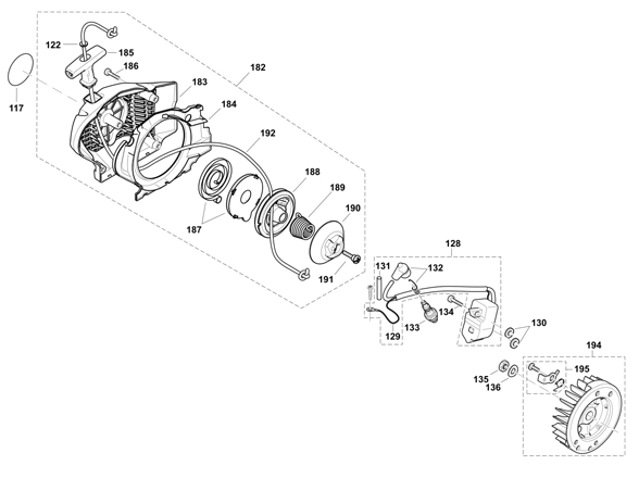 Diagram 4 Diagram and Parts List for DCS5121REG  Makita Chainsaw