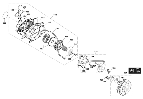 Diagram 4 Diagram and Parts List for EA5000PREL  Makita Chainsaw