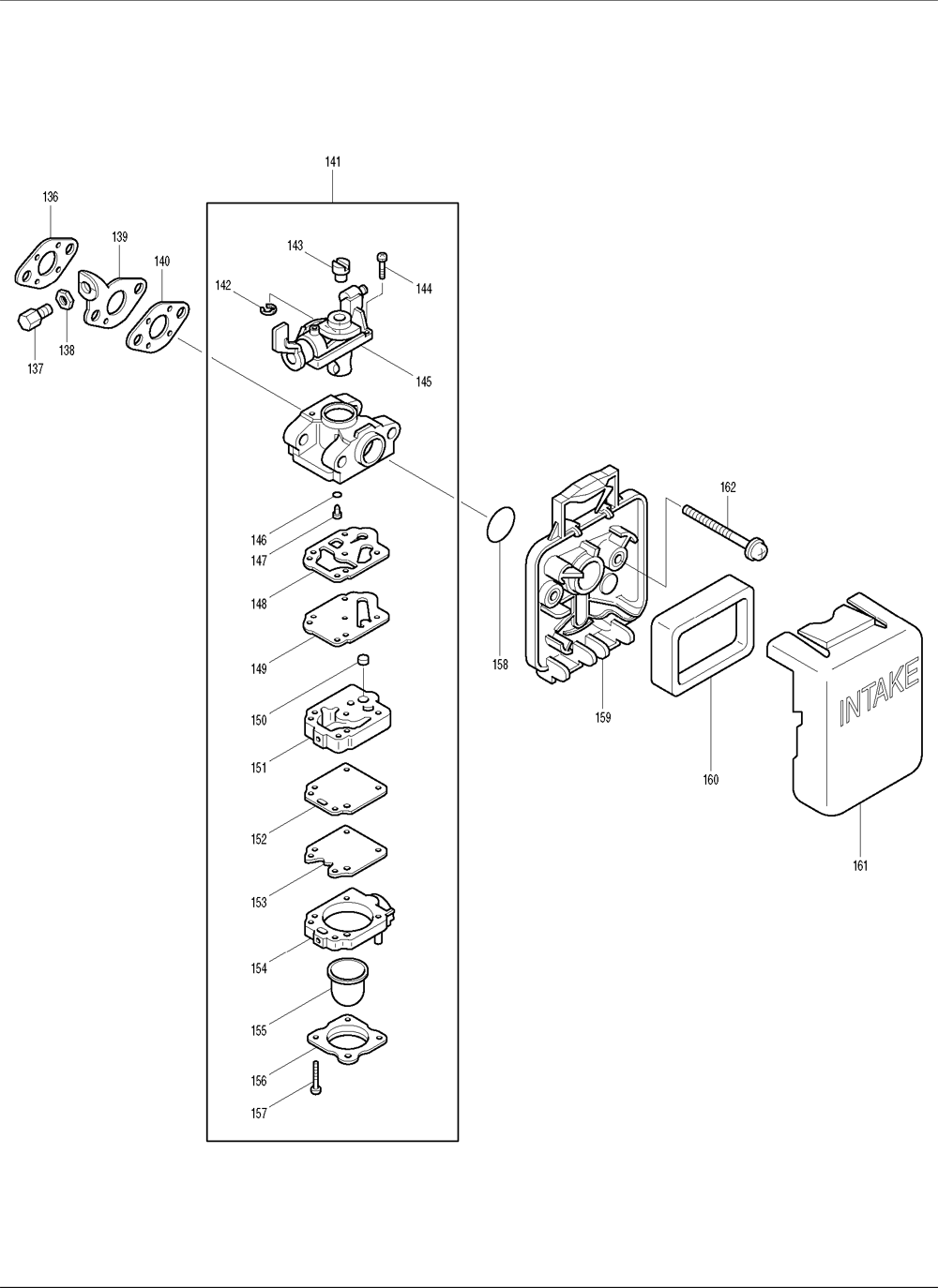 Page 2 Diagram and Parts List for EH490V  Makita Trimmer