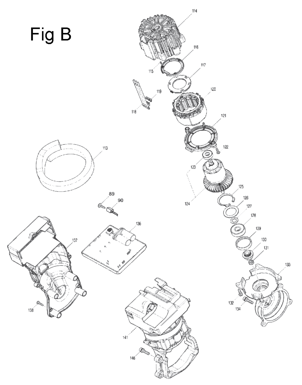 Fig-2 Diagram and Parts List for GEC01Z  Makita Concrete Saw