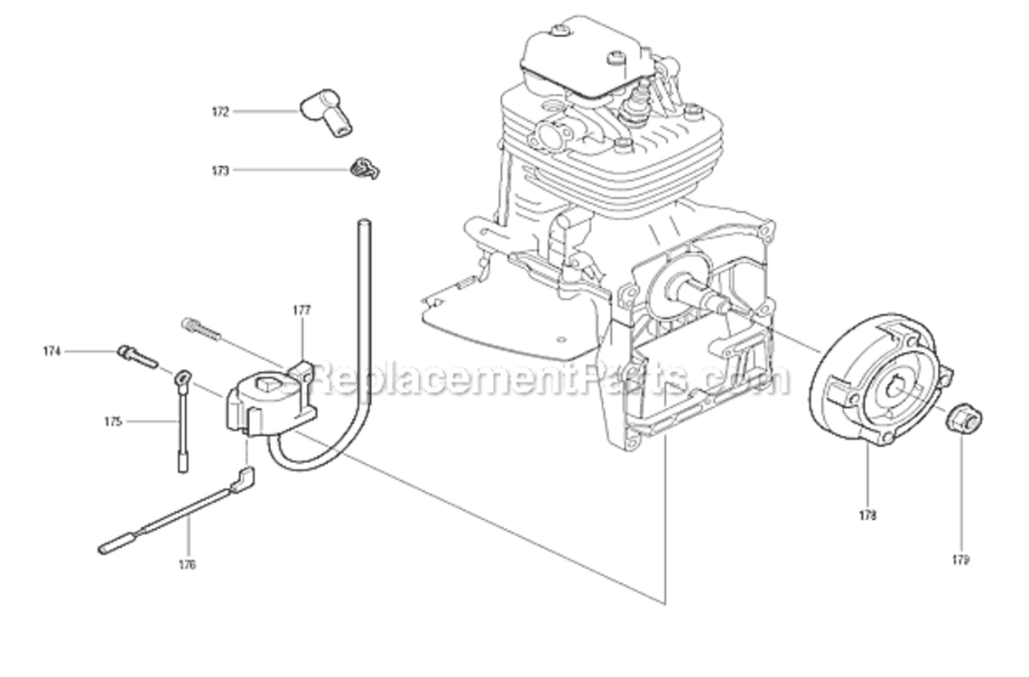 Page J Diagram and Parts List for BBX7600  Makita Leaf Blower / Vacuum