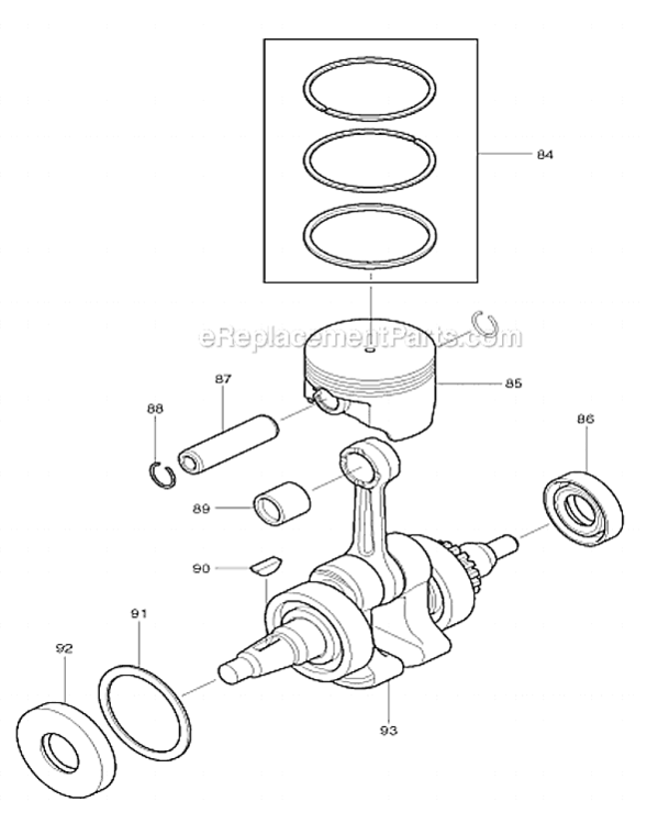 Page D Diagram and Parts List for BBX7600  Makita Leaf Blower / Vacuum