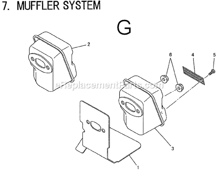 Page G Diagram and Parts List for BCM2610  Makita Trimmer