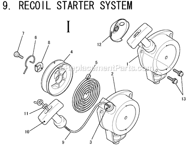 Page I Diagram and Parts List for BCM2610  Makita Trimmer