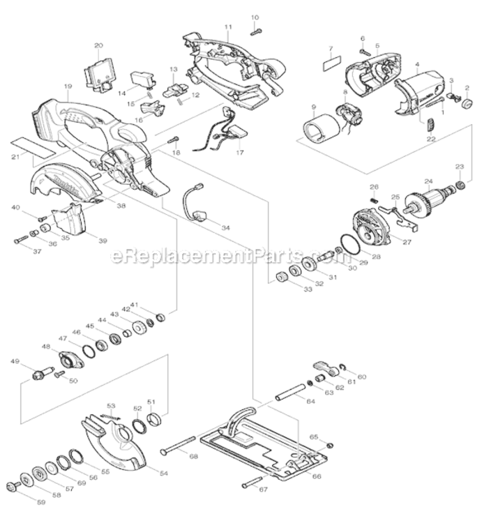 Page A Diagram and Parts List for BCS550Z  Makita Nibbler & Shears