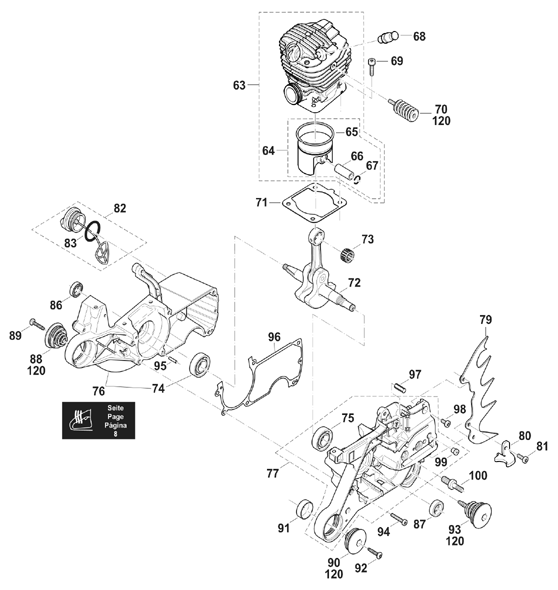 Diagram 3 Diagram and Parts List for EA7900PRZ1  Makita Chainsaw