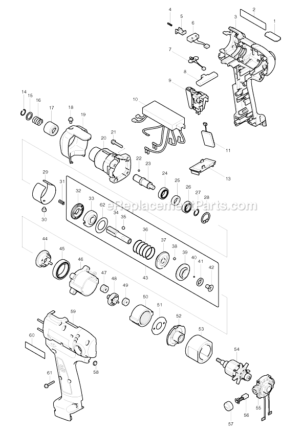 Page A Diagram and Parts List for BFT040F  Makita Electric Drill