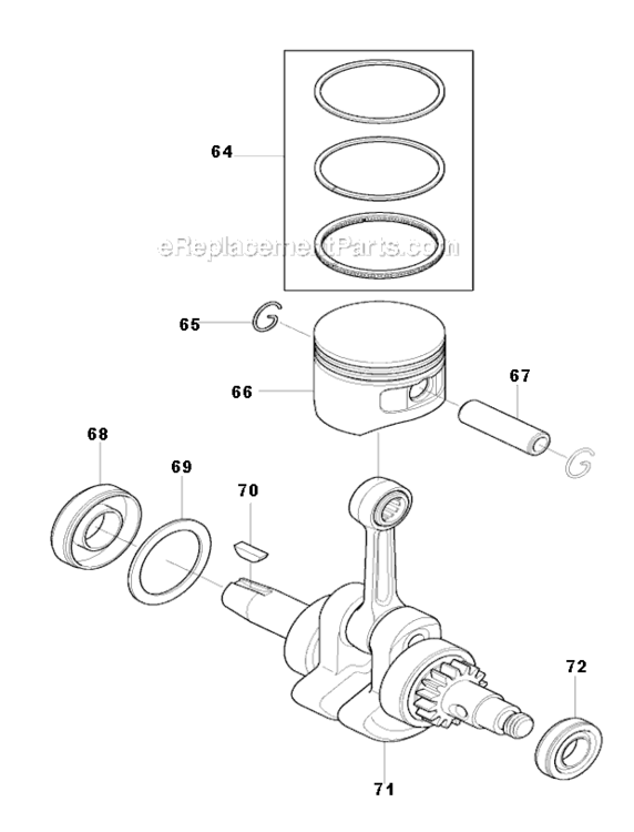 Page C Diagram and Parts List for BHX2500CA  Makita Leaf Blower / Vacuum