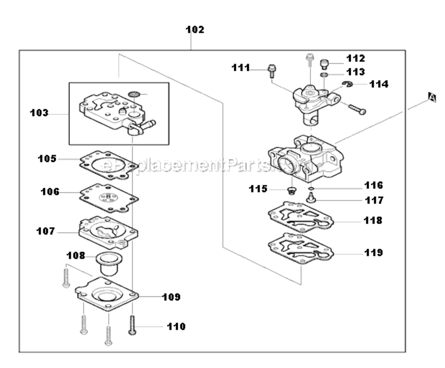 Page G Diagram and Parts List for BHX2500CA  Makita Leaf Blower / Vacuum