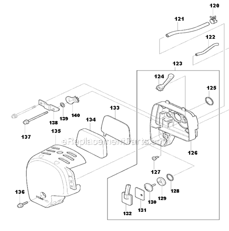 Page H Diagram and Parts List for BHX2500CA  Makita Leaf Blower / Vacuum
