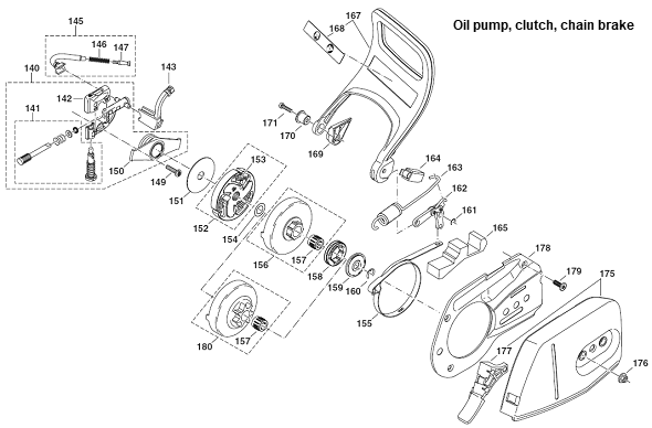 Diagram 5 Diagram and Parts List for DCS5001H  Makita Chainsaw