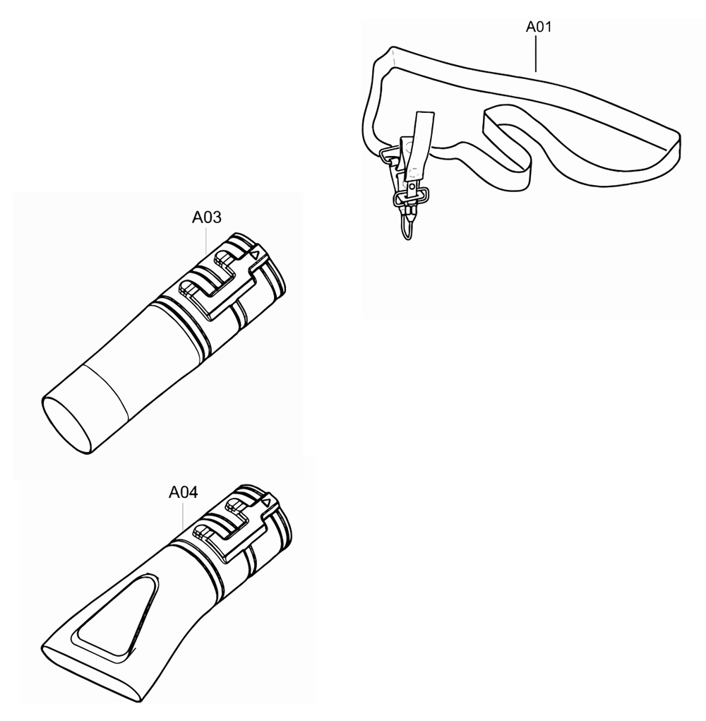 Fig-2 Diagram and Parts List for XBU04PT  Makita Leaf Blower / Vacuum
