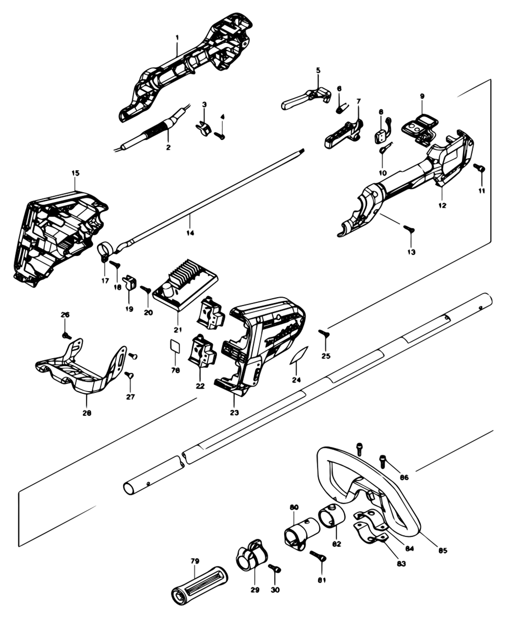 Fig-0 Diagram and Parts List for XRU15PT  Makita Trimmer