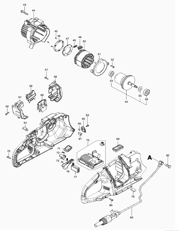 Diagram 2 Diagram and Parts List for XEC01Z  Makita Concrete Saw