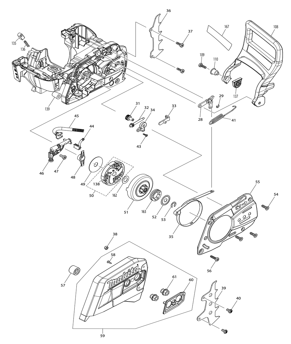 Page 1 Diagram and Parts List for EA5600FRGG  Makita Saw