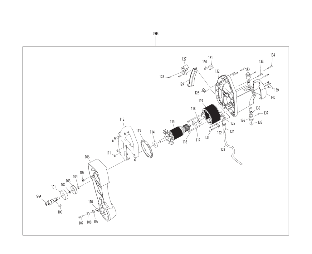 Page 1 Diagram and Parts List for MLS100 Type 1 Makita Saw