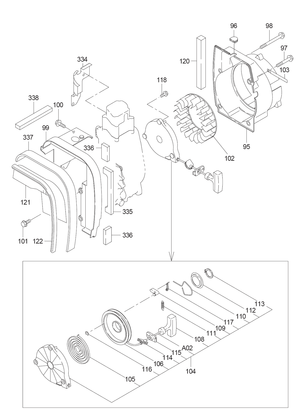 Page 6 Diagram and Parts List for G1700I Type 2 Makita Generator
