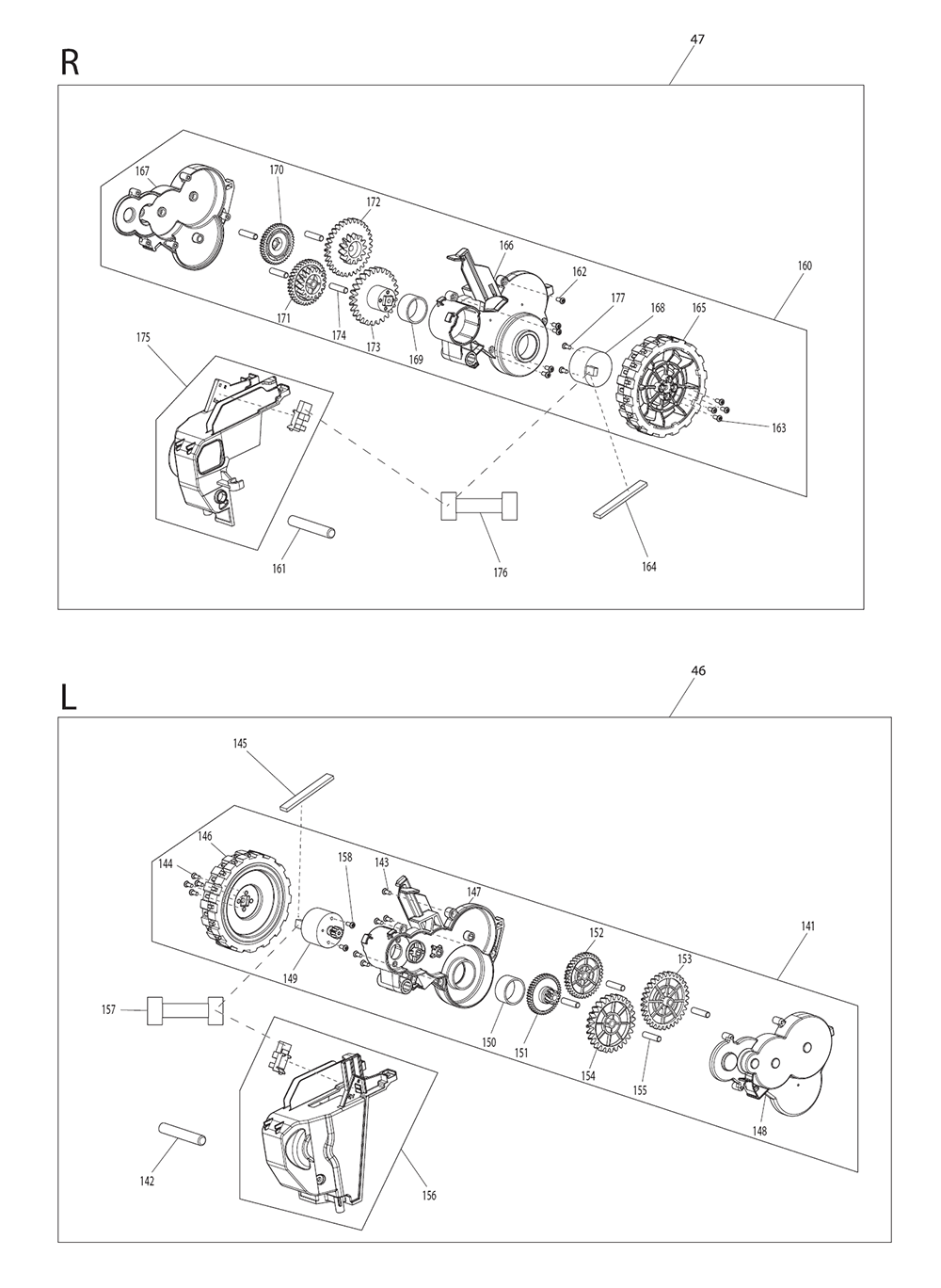 Page 6 Diagram and Parts List for DRC200Z  Makita Upright Vacuum