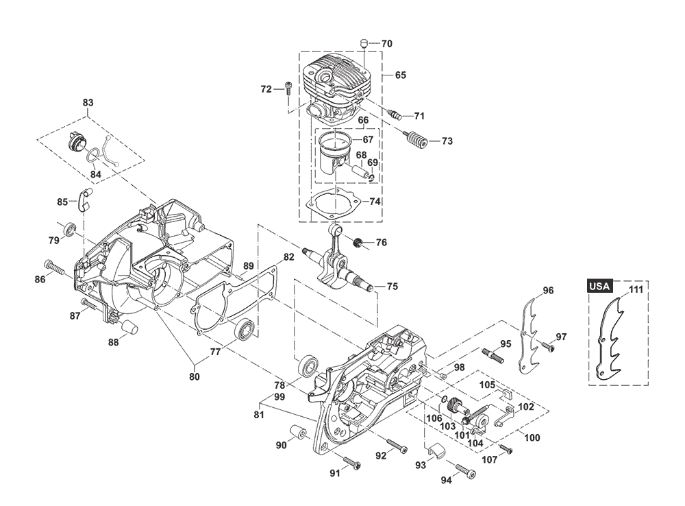 Page 2 Diagram and Parts List for PS-500D  Makita Saw