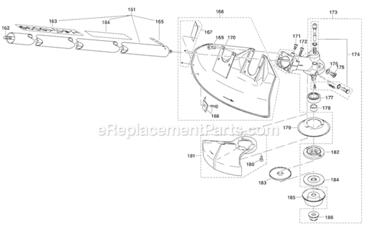 Page F Diagram and Parts List for DBC4010  Makita Trimmer