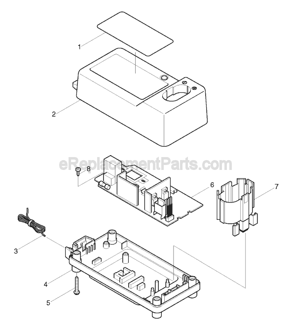 Page A Diagram and Parts List for DC1801  Makita Charger