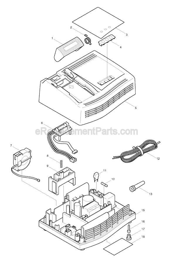 Page A Diagram and Parts List for DC24SA  Makita Charger