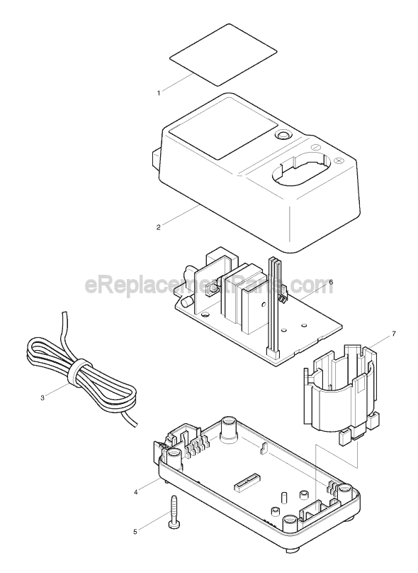 Page A Diagram and Parts List for DC9710  Makita Charger