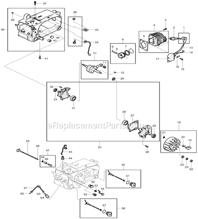 Page A Diagram and Parts List for DCS330TH  Makita Chainsaw