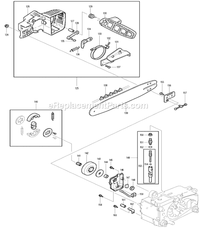 Page C Diagram and Parts List for DCS330TH  Makita Chainsaw
