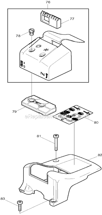 Page E Diagram and Parts List for DCS400  Makita Chainsaw