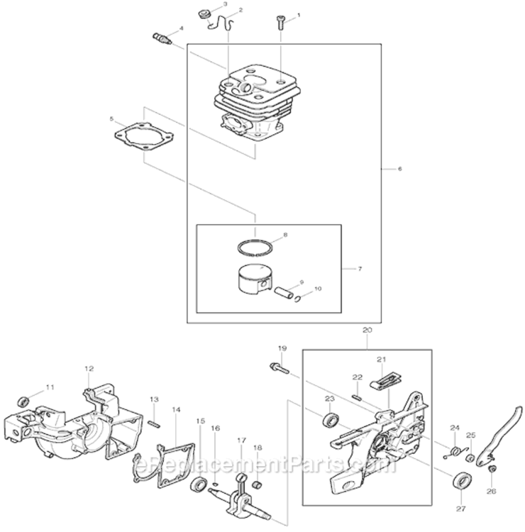 Page A Diagram and Parts List for DCS431  Makita Chainsaw