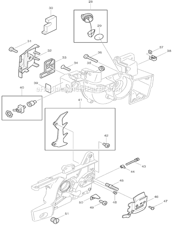 Page B Diagram and Parts List for DCS431  Makita Chainsaw