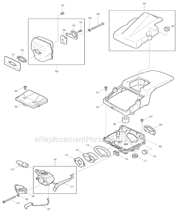 Page G Diagram and Parts List for DCS431  Makita Chainsaw