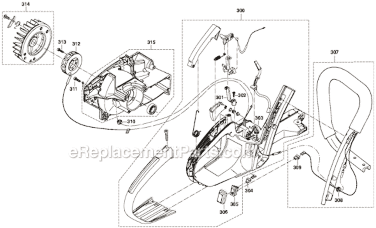 Page G Diagram and Parts List for DCS510-18  Makita Chainsaw