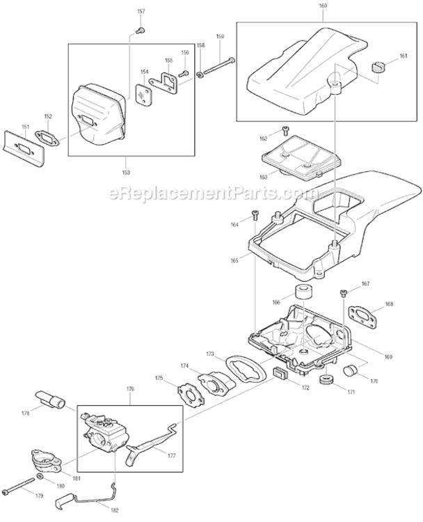 Page H Diagram and Parts List for DCS520  Makita Chainsaw