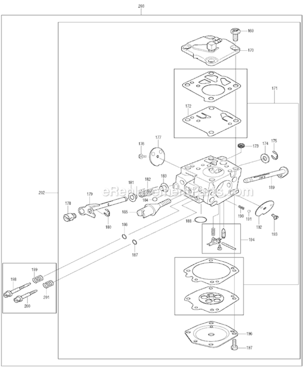 Page G Diagram and Parts List for DCS9010  Makita Chainsaw