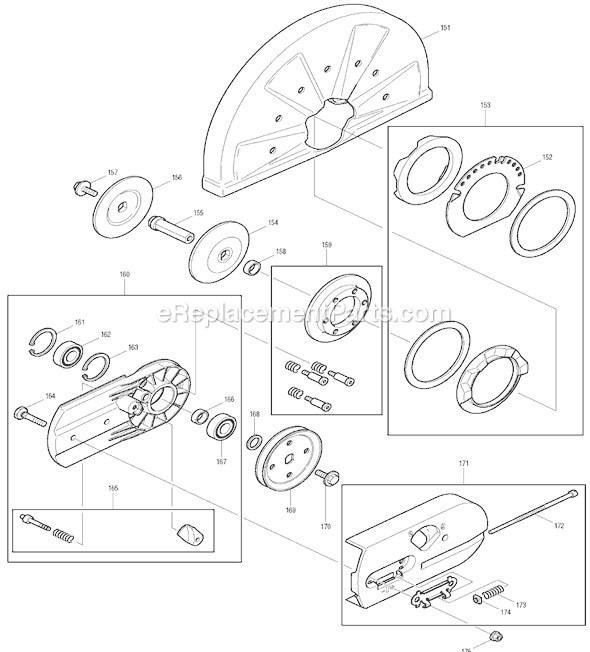 Page F Diagram and Parts List for DPC6201  Makita Concrete Saw