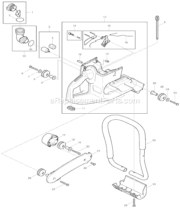 Page A Diagram and Parts List for DPC6400  Makita Concrete Saw