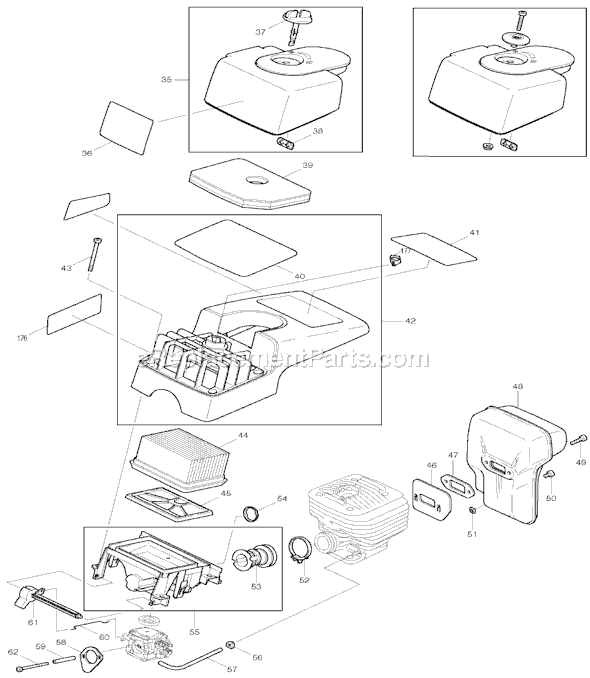 Page B Diagram and Parts List for DPC6400  Makita Concrete Saw