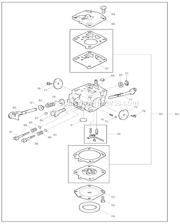 Page C Diagram and Parts List for DPC6400  Makita Concrete Saw