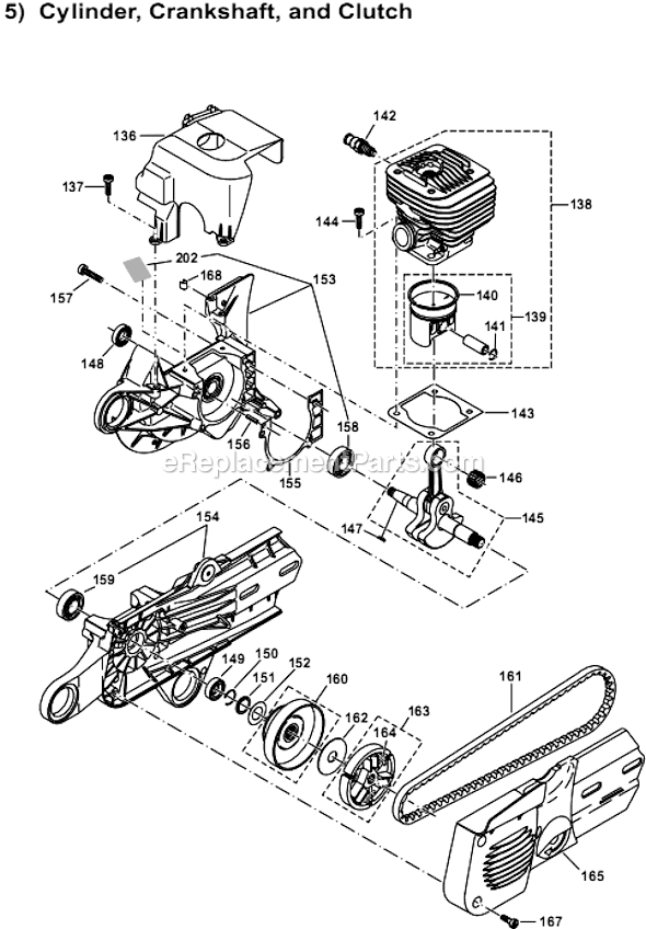 Page E Diagram and Parts List for DPC6401  Makita Concrete Saw