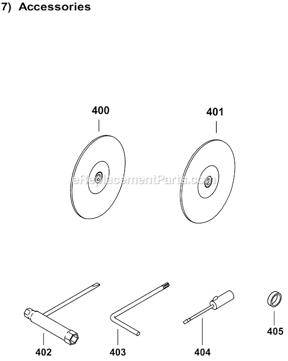 Page G Diagram and Parts List for DPC6401  Makita Concrete Saw