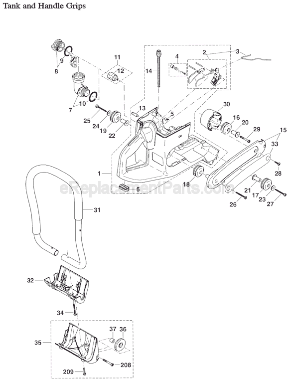 Page A Diagram and Parts List for DPC6410  Makita Concrete Saw