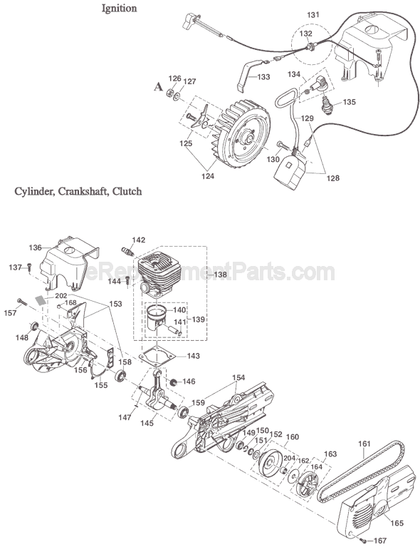 Page D Diagram and Parts List for DPC6411  Makita Concrete Saw
