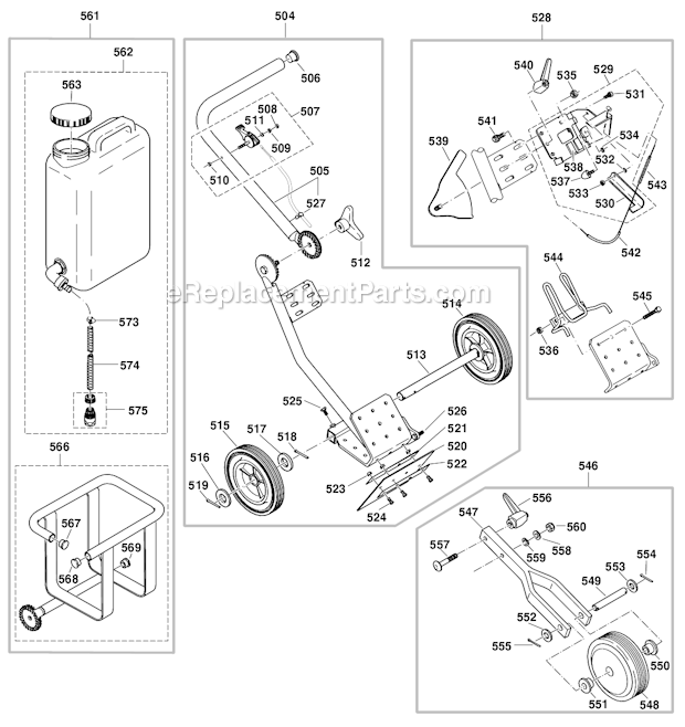 Page J Diagram and Parts List for DPC7300  Makita Concrete Saw